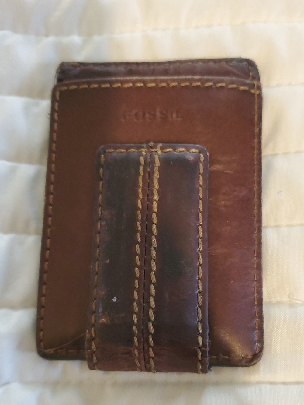leather Fossil Ingram Magnetic Multicard Wallet